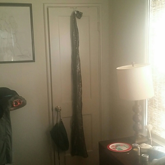 Black, Silver, and Gold Sparkly Shimmery Scarf - Picture 7 of 7